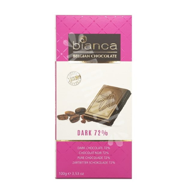 Chocolate Dark 72% Bianca - Belgian - Importado Bélgica