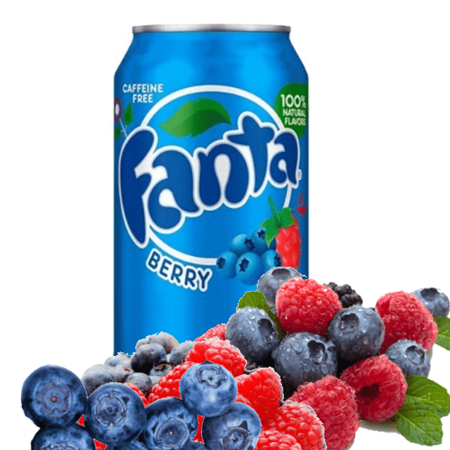 Refrigerantes Importados EUA - ATACADO - Kit 3 Latas - Fanta Blueberry