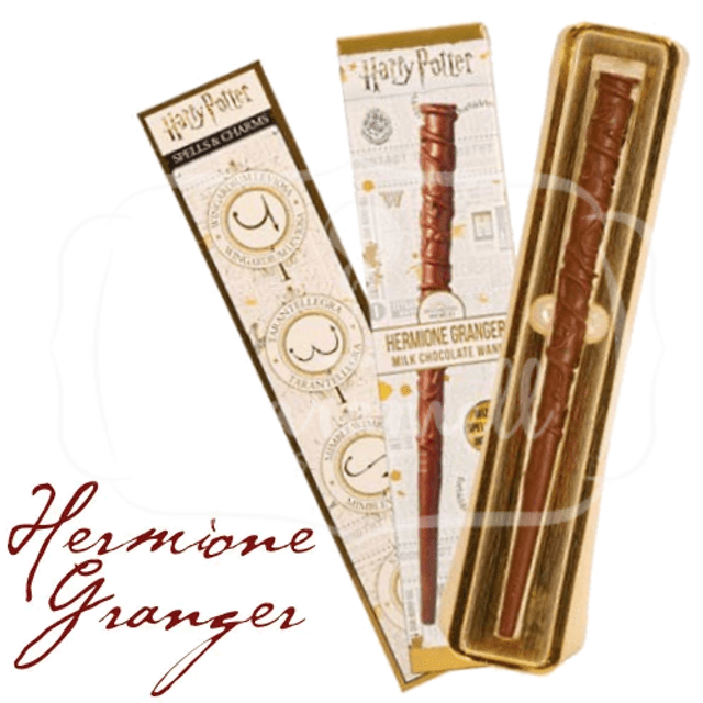 Varinha mágica de chocolate Hermione Granger com feitiço - Importado