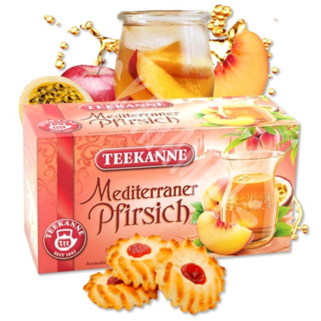 Chá Mediterraner Pfirsich - Teekanne - Importado Alemanha