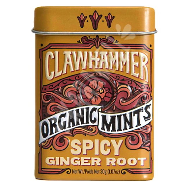 Balas Clawhammer Organic Mints - Spicy Ginger Root - Canadá