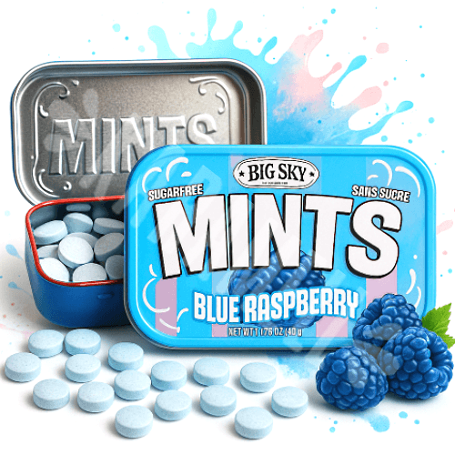 Balas Mints Blue Raspberry - Big Sky - Importado Canadá | Karamell Store