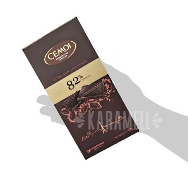 Chocolate Extra Dark 82% Cocoa - Cémoi - Importado França