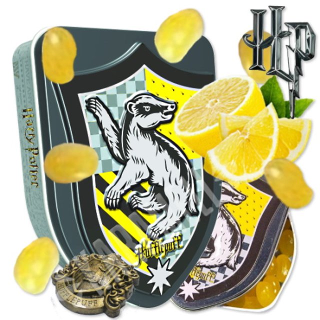  Harry Potter Brasão Casa Hufflepuff - Jelly Belly - Importado EUA