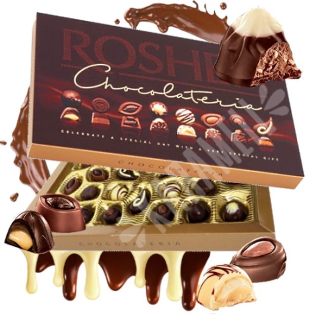 Bombom de Chocolate Gift Selection Chocolateria - Roshen - Ucrânia