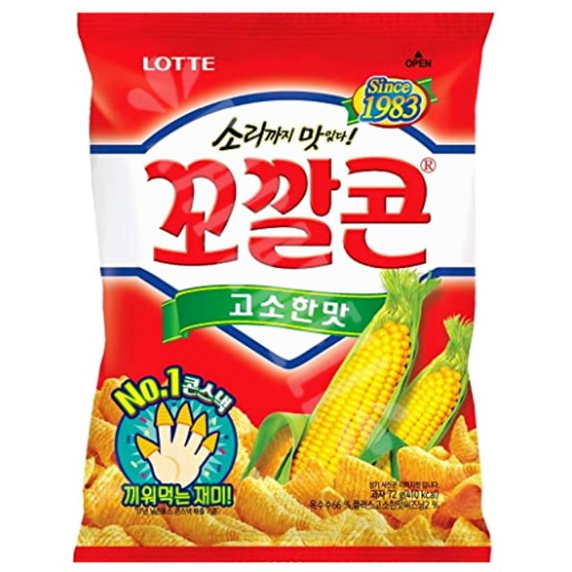 Salgadinho de Milho Crocante Corn Chips - Lotte - Coréia