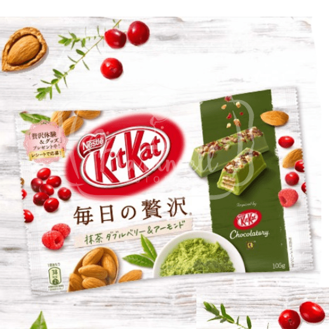 Kit Kat Premium - Chá Verde, Cranberry, Framboesa & Amêndoa Importado
