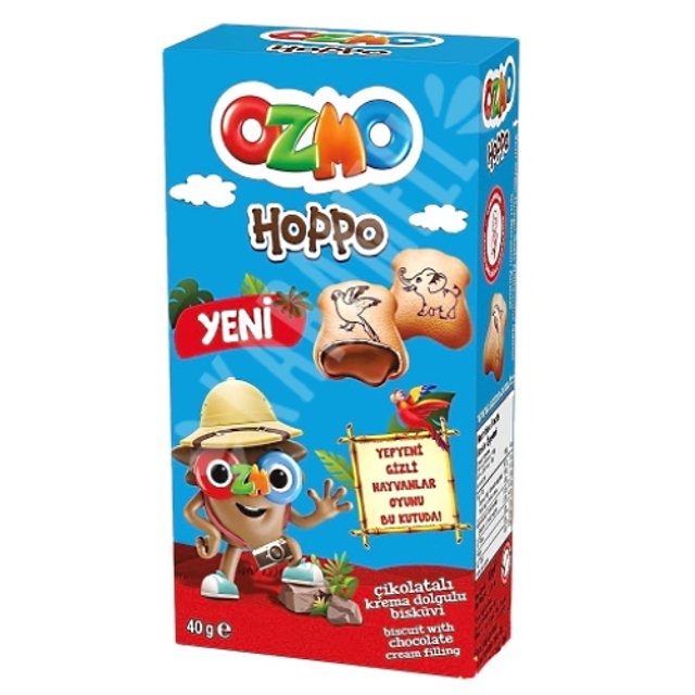 Ozmo Hoppo Cookies - Biscoito Recheio Chocolate - Turquia