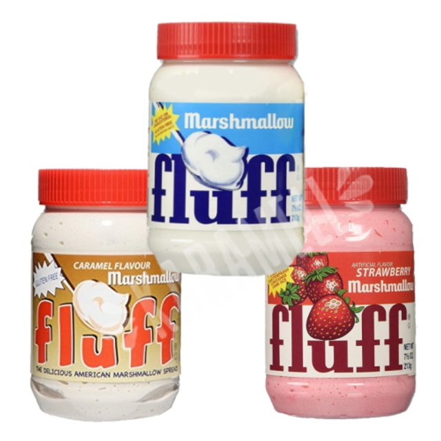 Kit 3 Marshmallows Fluff - Original & Caramelo & Morango - EUA