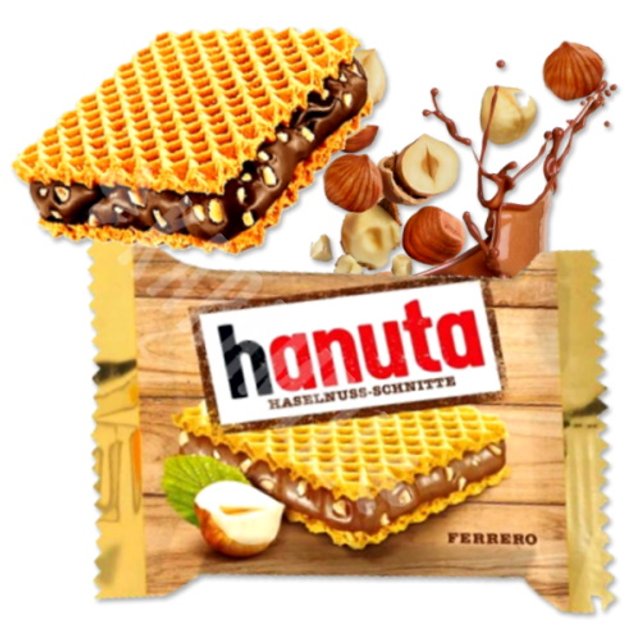 Hanuta Haselnuss Ferrero - Wafer com Chocolate e Avelã - Alemanha