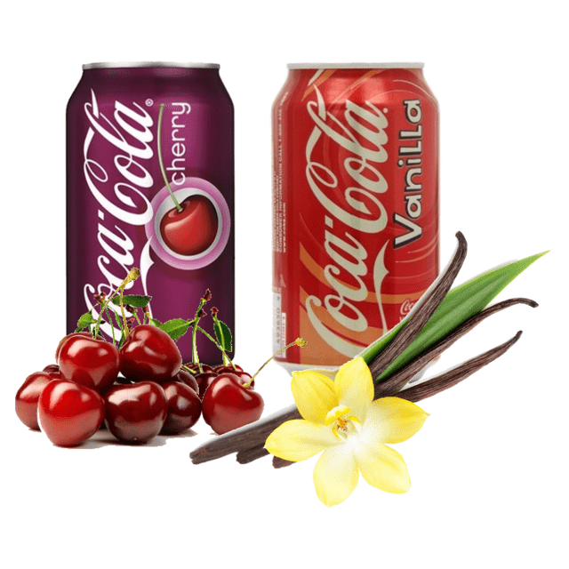 Refrigerantes Importados dos EUA - KIT 3 Latas - 1 Coca Cola Cherry e 2 Coca Cola Vanilla