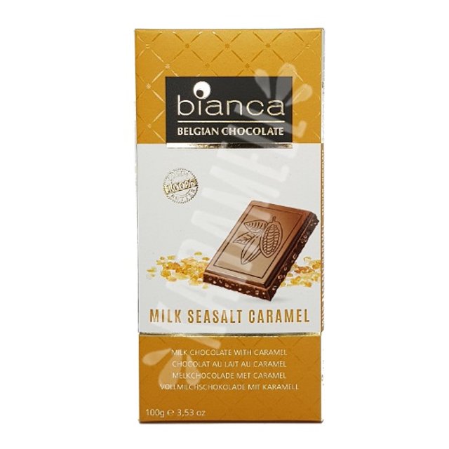Chocolate Bianca Milk Sea Salt Caramel - Importado Bélgica