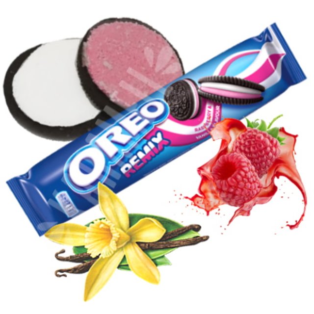 Biscoito Oreo Remix Raspberry Vanilla Flavour - Importado Hungria