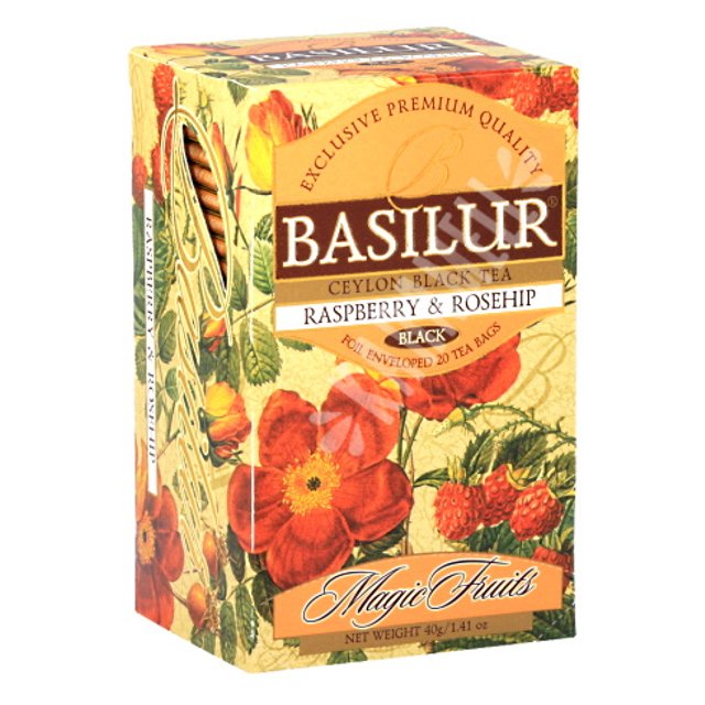 Chá Basilur - Ceylon Black Tea Raspberry & Rosehip - Sri Lanka