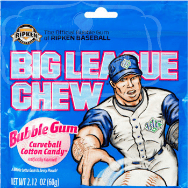 Big League Chew Bubble Gum - Cotton Candy - Chicletes - Importado dos Estados Unidos