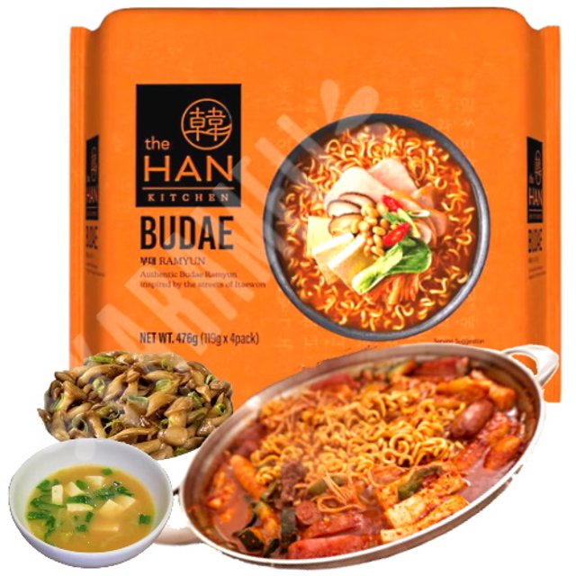 Lamen Budae Ramyun Sabor Salsicha & Kimchi Picante - Importado Coreia