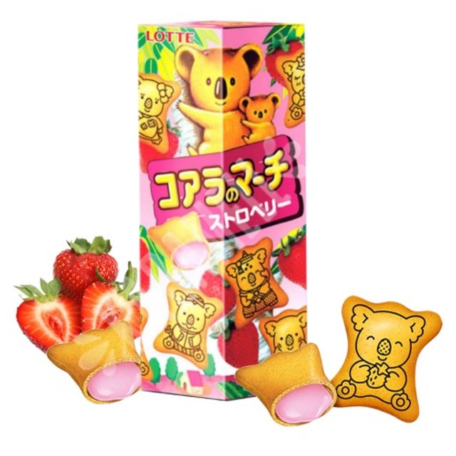 Biscoito Koala Morango - Lotte - Importado