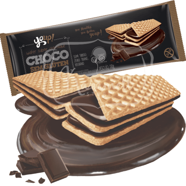 YOUP Wafer Premium Sabor Chocolate - Vegano - Importado Israel