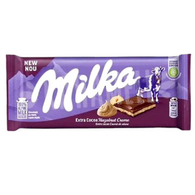 Chocolate Milka Extra Cocoa Hazelnut Creme - Importado Romênia