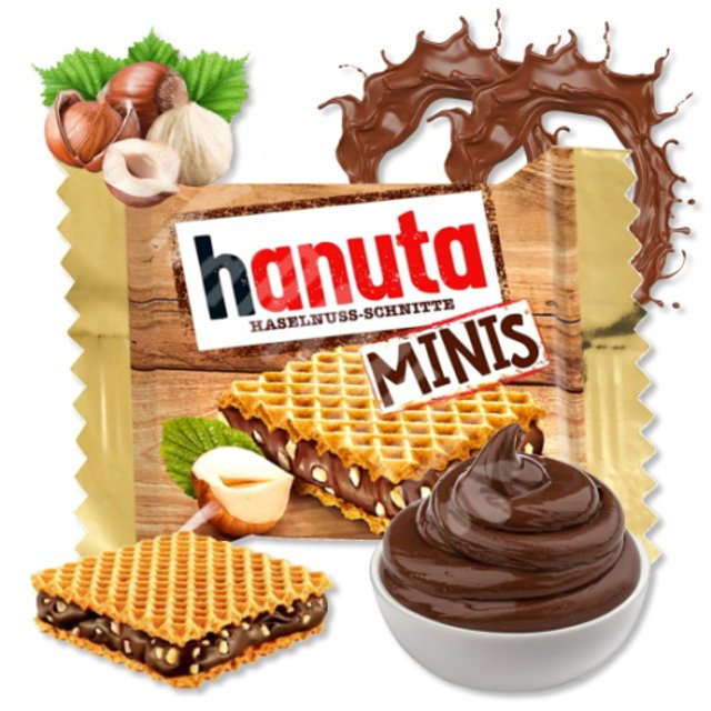 Wafer Hanuta Minis Haselnuss Schnitte - Ferrero - Importado Alemanha 