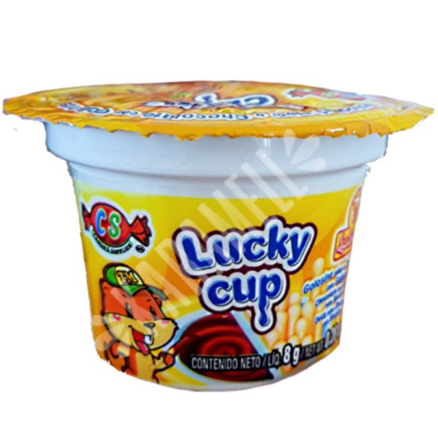 Lucky Cup - Palitinho de biscoito com chocolate - Importado