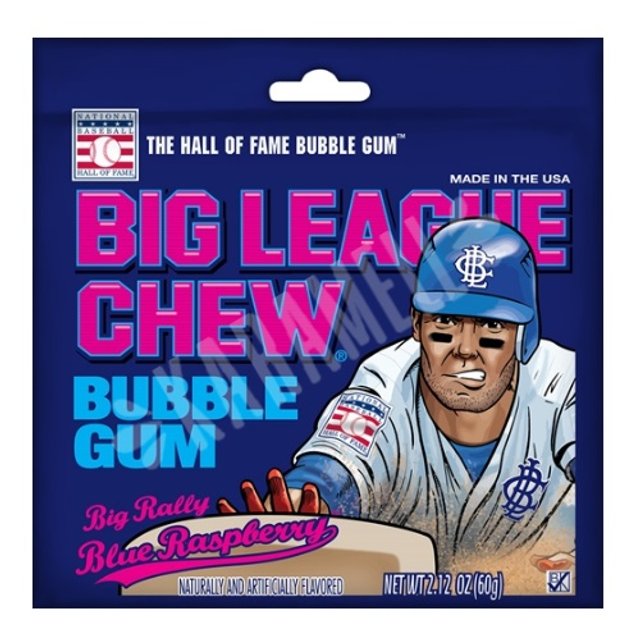 Chicletes Big League Chew - Blue Raspberry - Importado USA