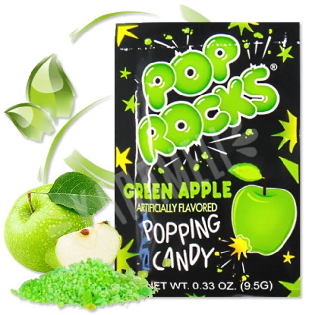Pop Rocks Green Apple - Balas Explosiva Popping Candy - Espanha