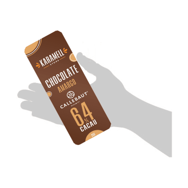 Chocolate Belga Amargo 64% Cacau - Linha Karamell