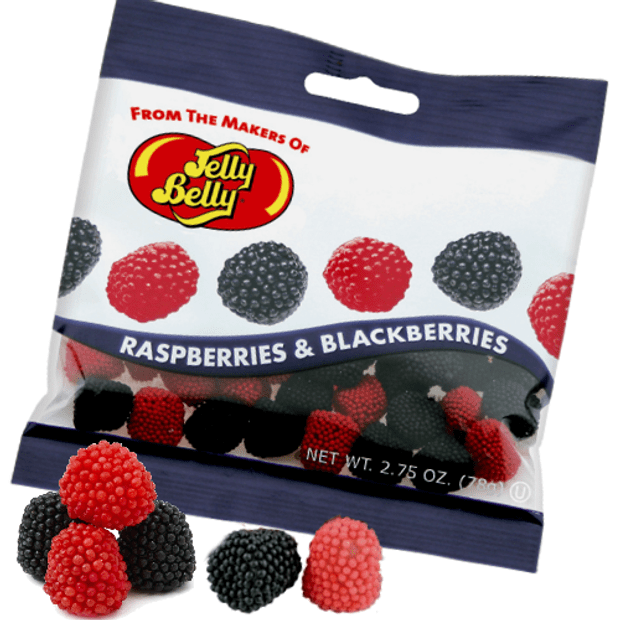 Jelly Belly Raspberry & Blackberry ATACADO 12X Importados dos EUA