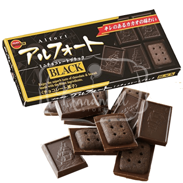 Bourbon Alfort Biscuits - Chocolate Amargo e Biscoito Importado Japão