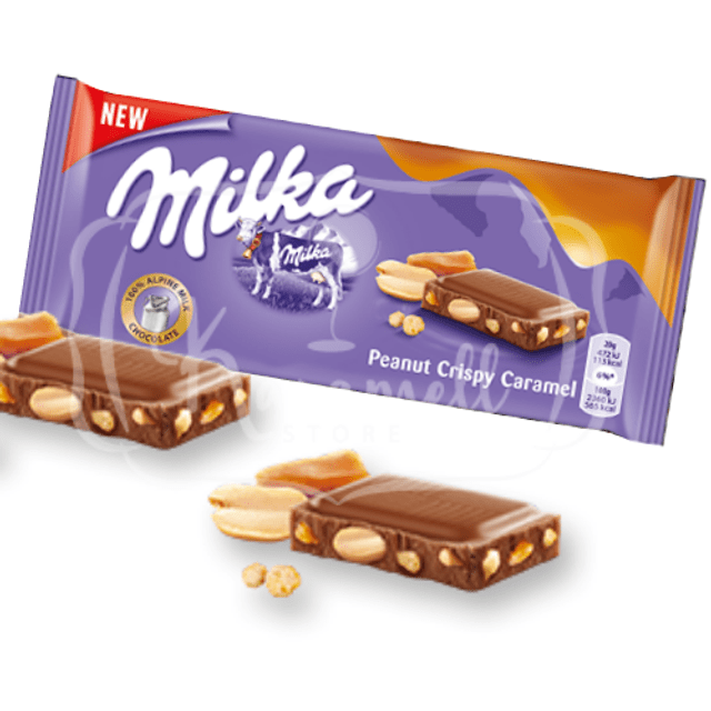 Milka Peanut Crispy Caramel - ATACADO 6X - Importado da Áustria