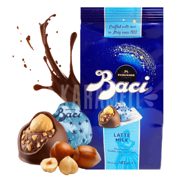 Bombons de Chocolate ao leite da Baci - Latte Milk Bag 143g - Itália