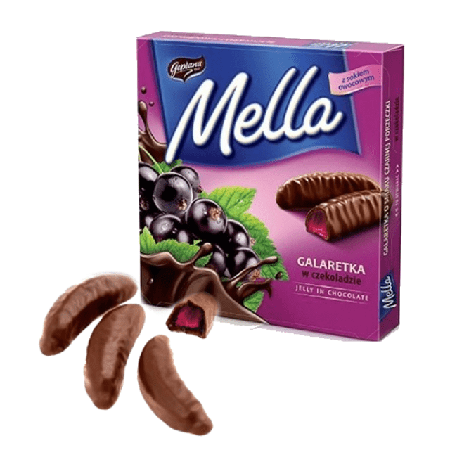 Chocolate Recheado Geléia de Blueberry - Goplana Mella - Importado da Polônia