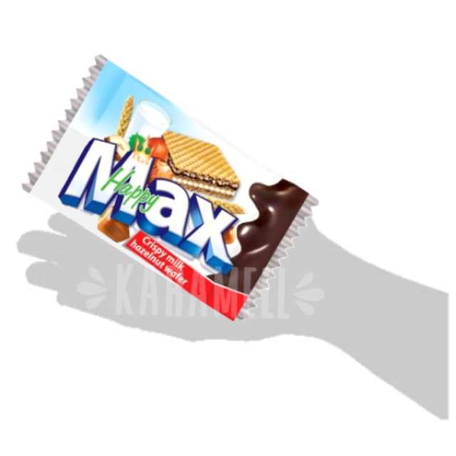 Biscoito Wafer Happy Max Milk Hazelnut - Flis - Polônia