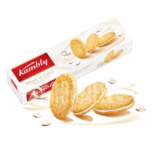 Biscoitos Finos Kambly com Creme de Coco - Importado Alemanha