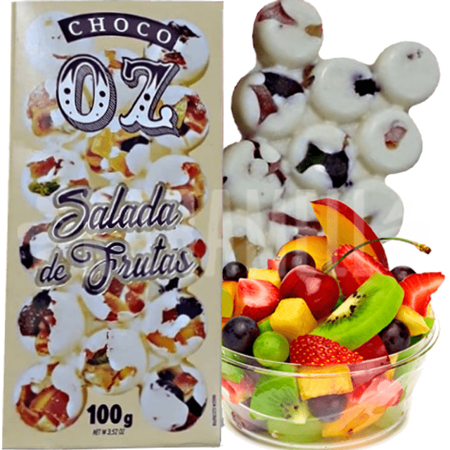 Chocolate Branco com Salada de Frutas - Choco OZ