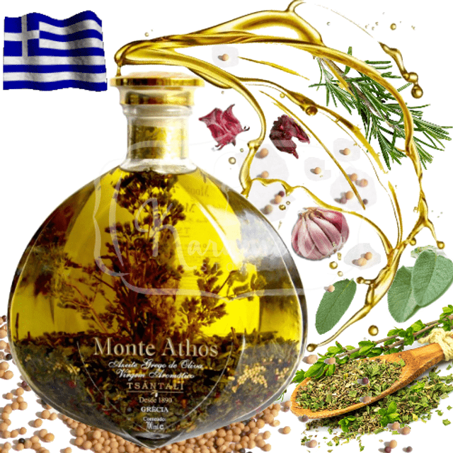 Azeite de Oliva Extra Virgem 2% Com Especiarias Monte Athos - Importado Grécia