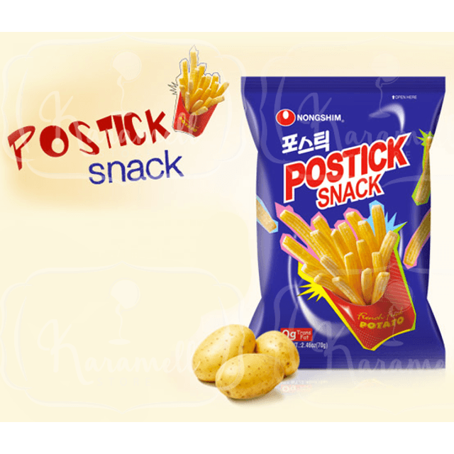 Snack Postick Nongshim Postick Snack - Salgadinho de Batata -Coreia | Karamell Store