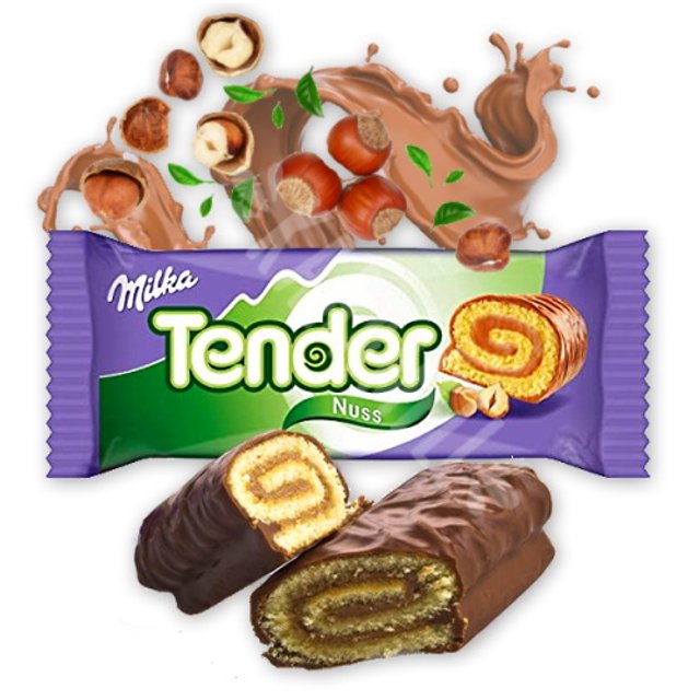 Milka Tender Nuss- Mini Bolo Chocolate & Creme Avelã - Polônia