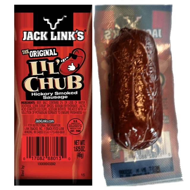 Jack Link's LIL' CHUB - Salsichão - Importado Estados Unidos - 46g