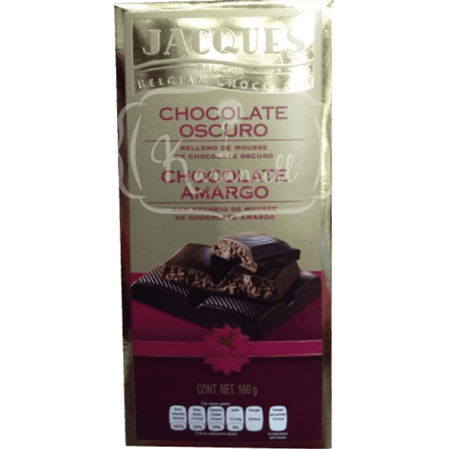 Jacques - Chocolate amargo com recheio de mousse de chocolate amargo