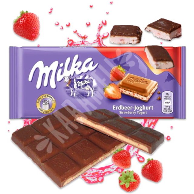 Milka Erdbeer Strawberry - Chocolate & Morango - Importado da Polônia