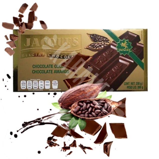 Jacques Premium - Belgian Dark Chocolate / Chocolate Amargo - Importado da Bélgica - 200g