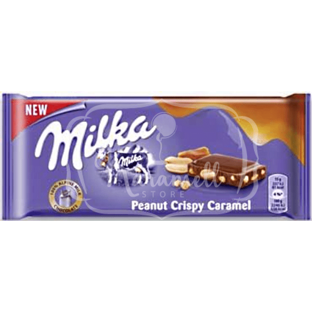 Milka Peanut Crispy Caramel - Chocolate, Amendoim e Caramelo Importado