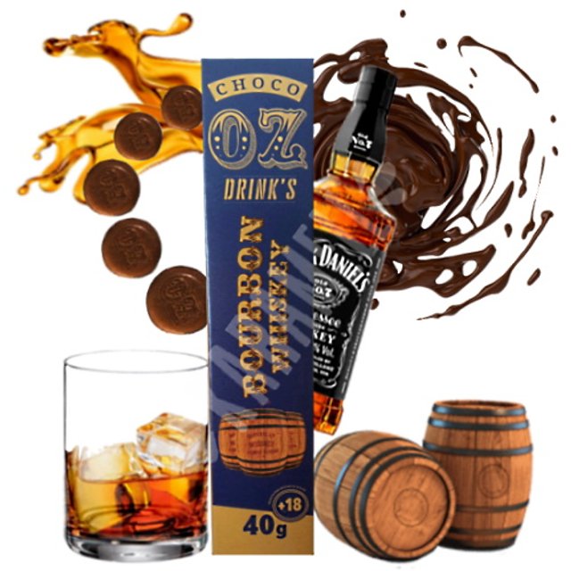 Chocolate ao leite Bourbon Whiskey Drink's - OZ Candy