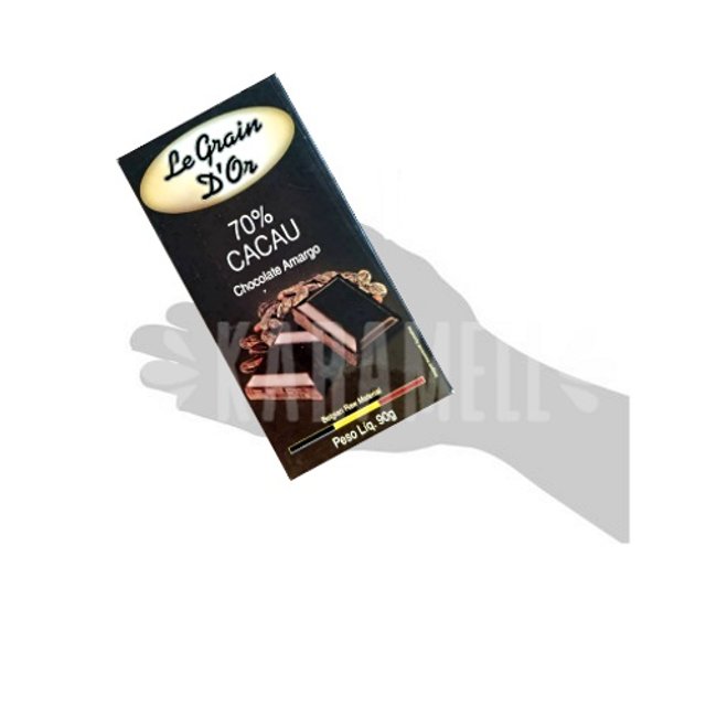 Chocolate Amargo 70% Cacau - Le Grain D'or - Bélgica