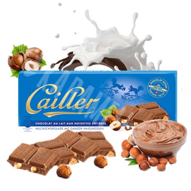 Chocolate Cailler Milk Hazelnut - Importado Suiça