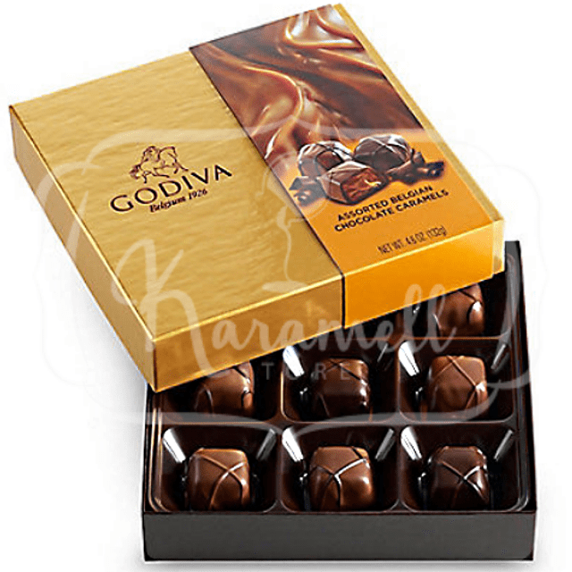 Godiva Assorted Belgian Chocolate Caramels - Gift Box - Importado EUA