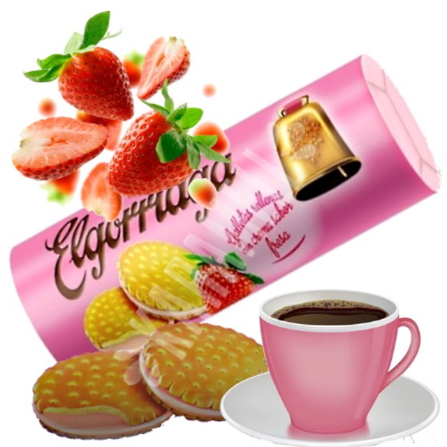 Biscoito Elgorriaga Strawberry Flavour Biscuits - Espanha