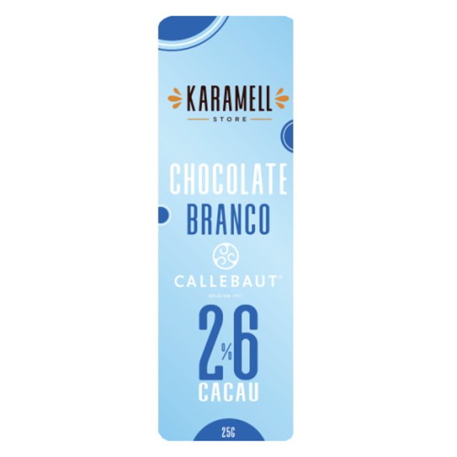Chocolate Belga Branco 26% Cacau - Linha Karamell